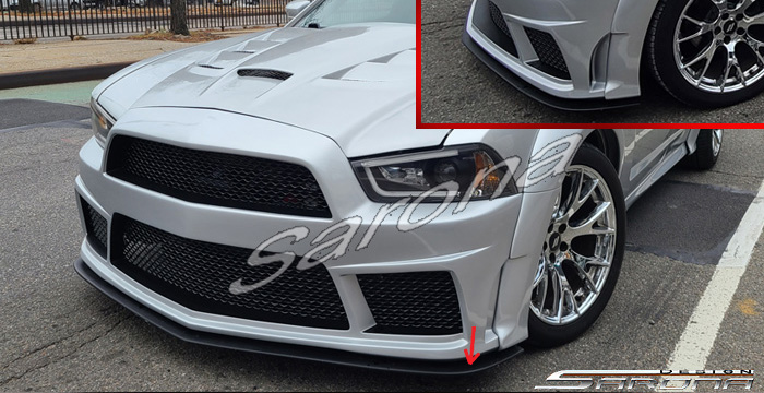 Custom Dodge Charger  Sedan Front Lip/Splitter (2011 - 2014) - $290.00 (Part #DG-047-FA)